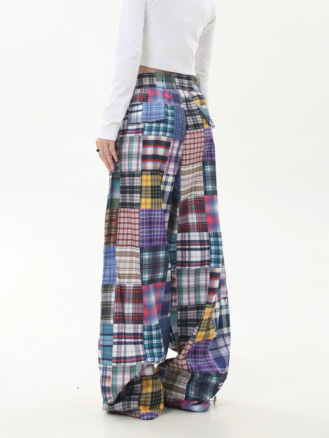 Colorful Plaid Drawstring Pants Korean Street Fashion Pants By Blacklists Shop Online at OH Vault