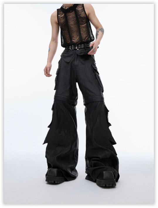 High-Waisted Structured Cargo Pants Korean Street Fashion Pants By Argue Culture Shop Online at OH Vault