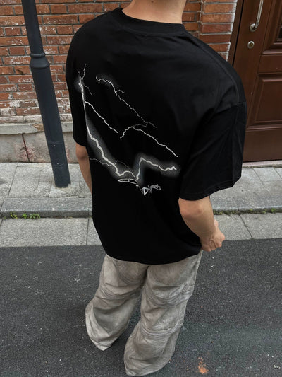 Lightning Graphic T-Shirt Korean Street Fashion T-Shirt By MaxDstr Shop Online at OH Vault