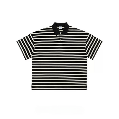 Regular Fit Striped Polo Korean Street Fashion Polo By IDLT Shop Online at OH Vault