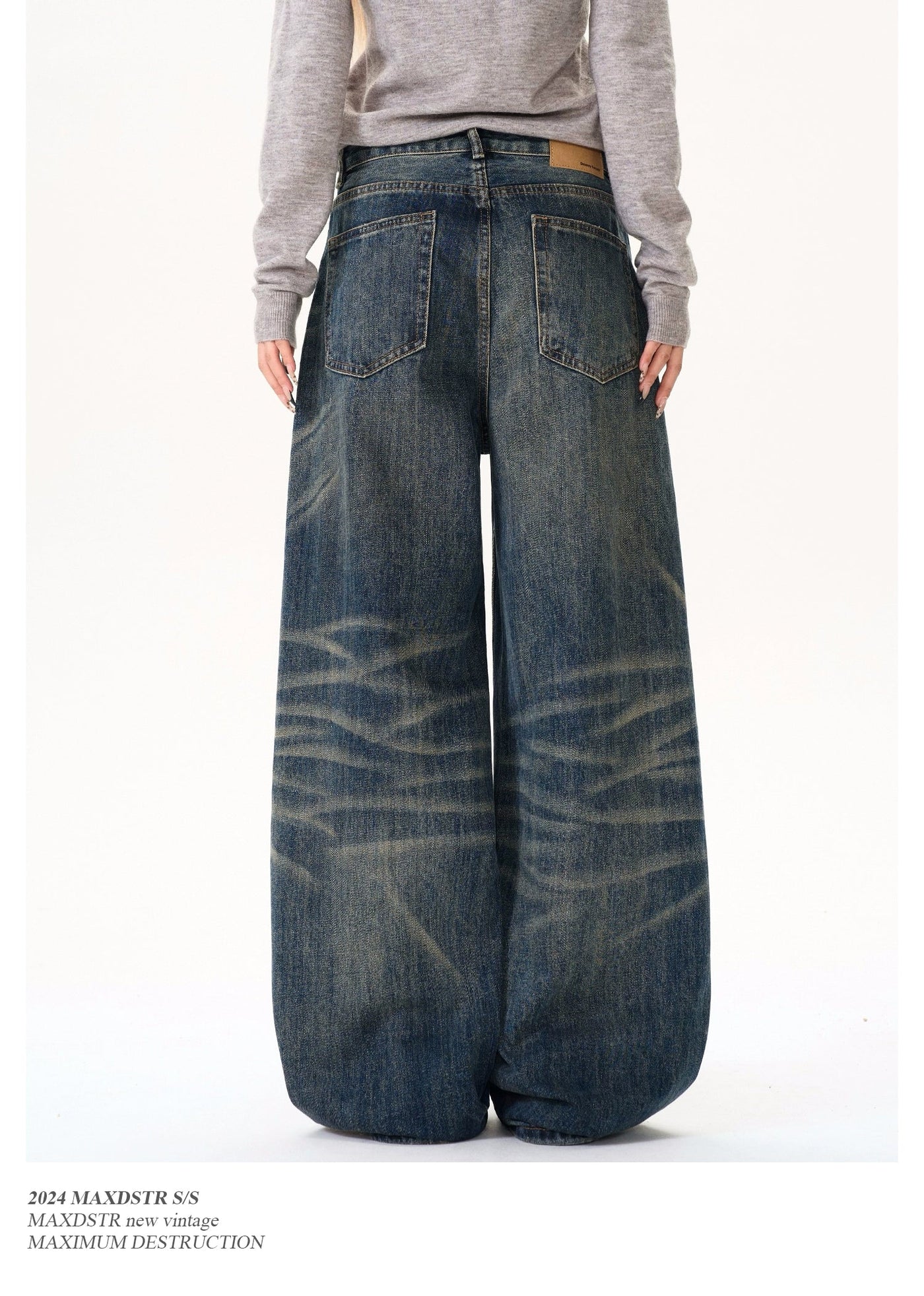 Classic Whiskers Loose FIt Jeans Korean Street Fashion Jeans By MaxDstr Shop Online at OH Vault