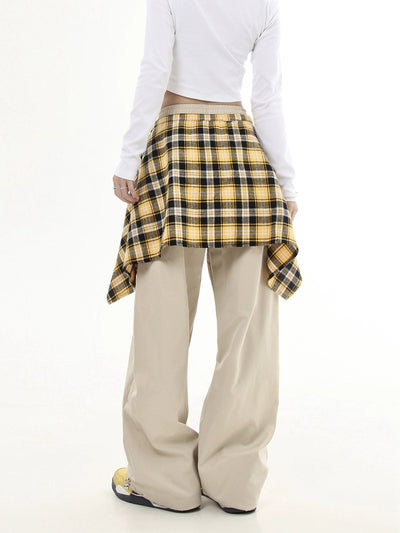 Detachable Plaid Sweatpants Korean Street Fashion Pants By Blacklists Shop Online at OH Vault