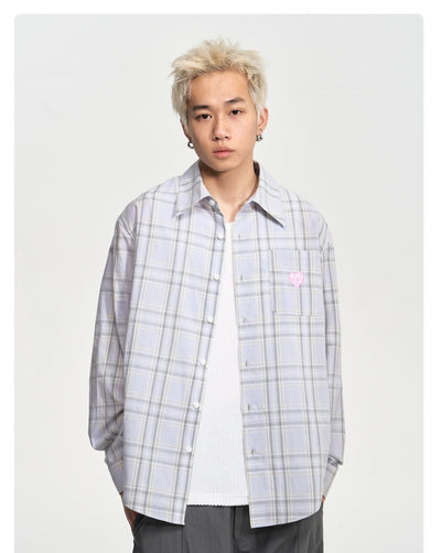 Plaid Style Basic Shirt Korean Street Fashion Shirt By WORKSOUT Shop Online at OH Vault