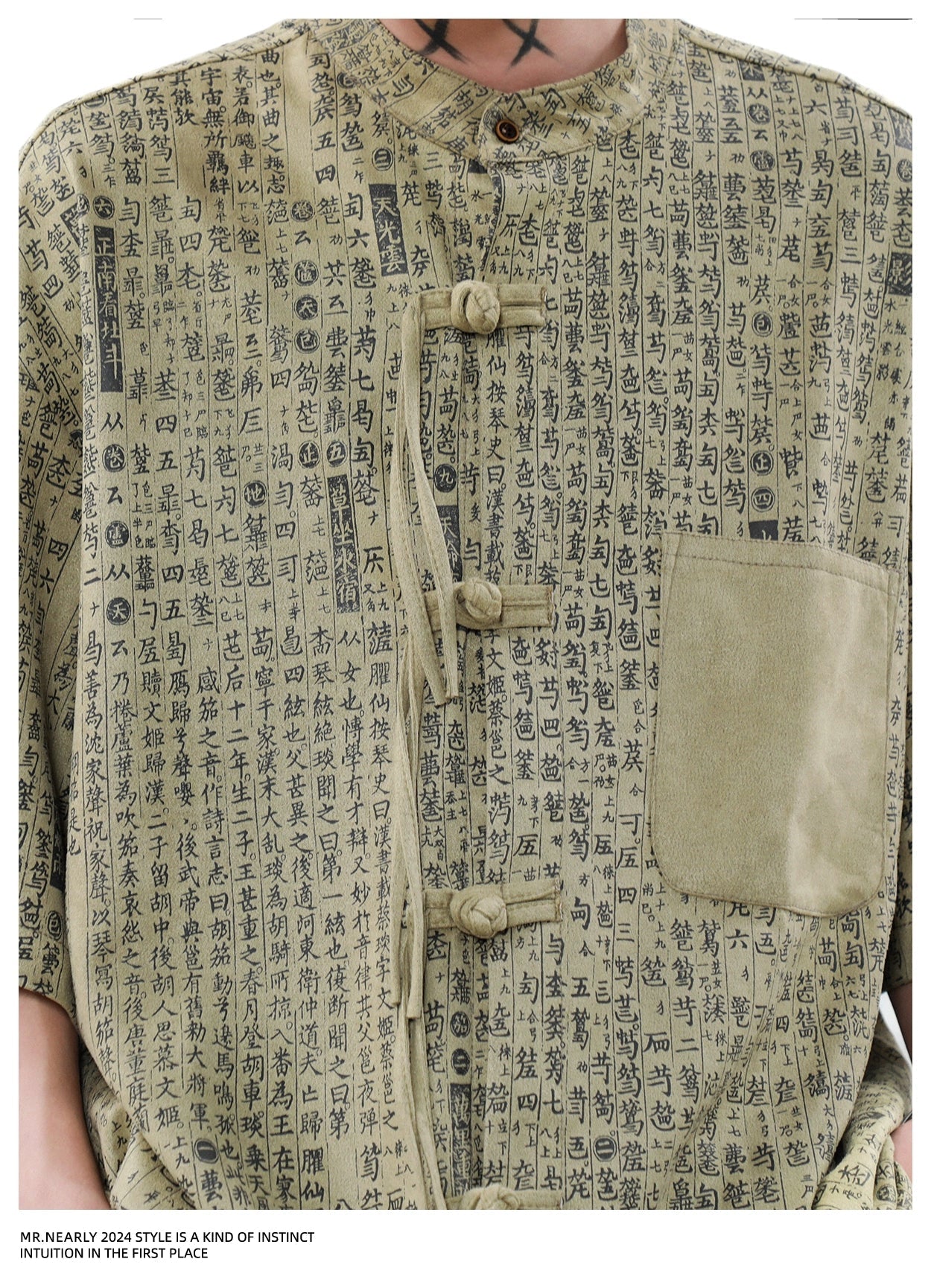 Chinese Style Full-Print Shirt Korean Street Fashion Shirt By Mr Nearly Shop Online at OH Vault