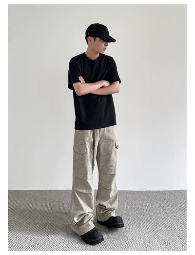 Large Pocket Pleats Cargo Pants Korean Street Fashion Pants By A PUEE Shop Online at OH Vault