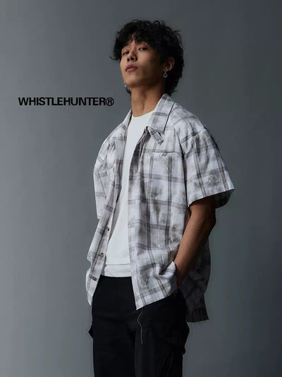 Distressed Ends Plaid Shirt Korean Street Fashion Shirt By Whistle Hunter Shop Online at OH Vault