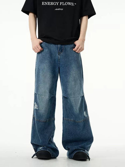 Distressed Loose Fit Jeans Korean Street Fashion Jeans By 77Flight Shop Online at OH Vault