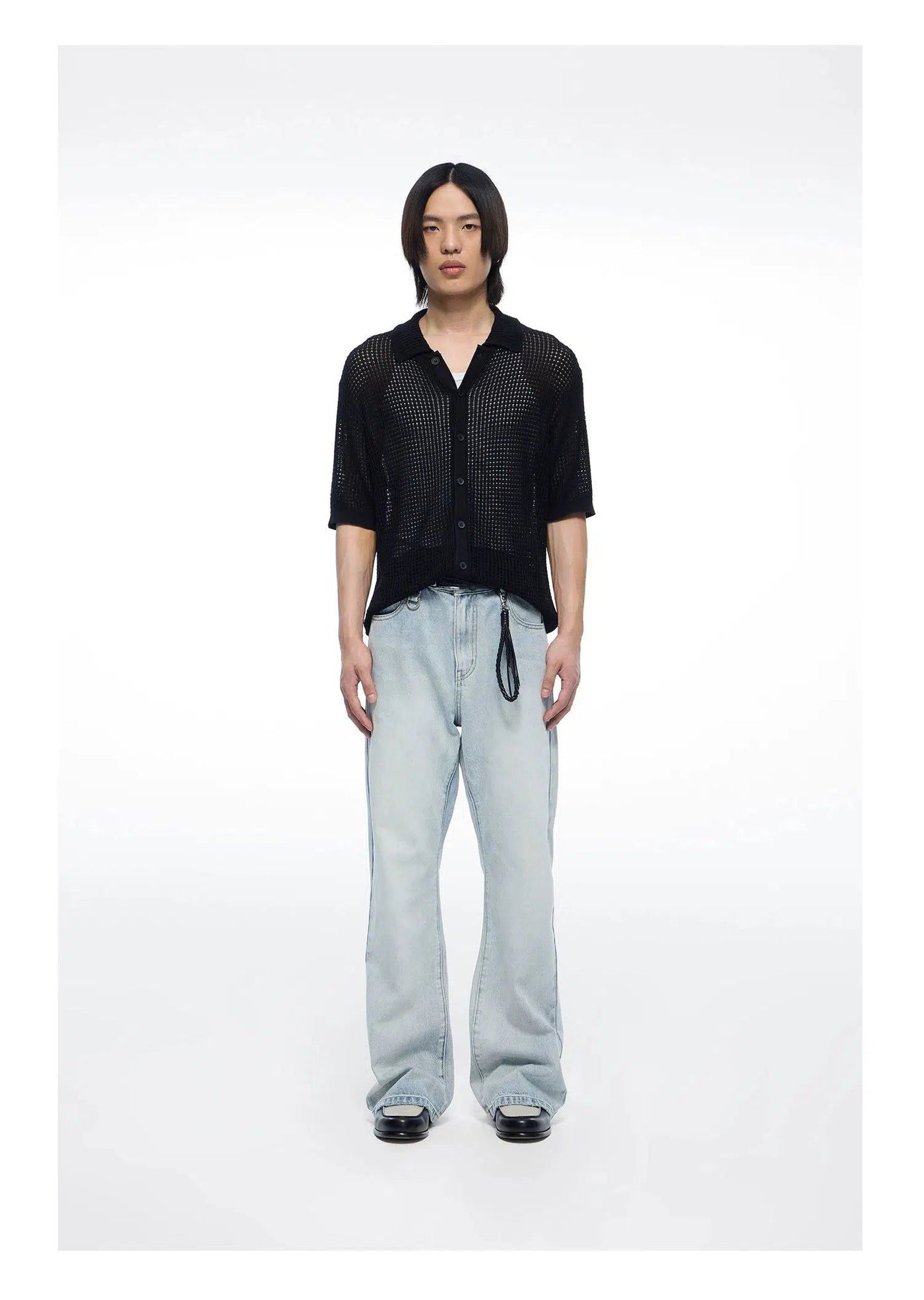 Light Washed Buttoned Jeans Korean Street Fashion Jeans By Terra Incognita Shop Online at OH Vault