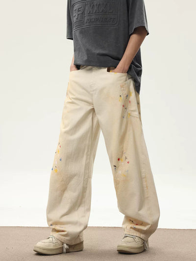 Colored Smudges Detail Jeans Korean Street Fashion Jeans By Jump Next Shop Online at OH Vault