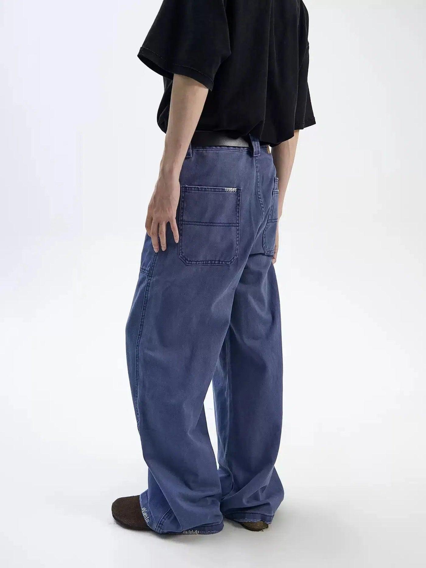 Ripped Hole Seam Hem Pants Korean Street Fashion Pants By Ash Dark Shop Online at OH Vault