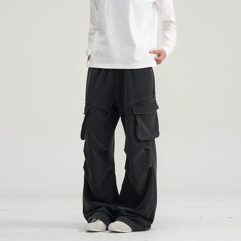 Side Pockets Emphasis Cargo Pants Korean Street Fashion Pants By A PUEE Shop Online at OH Vault