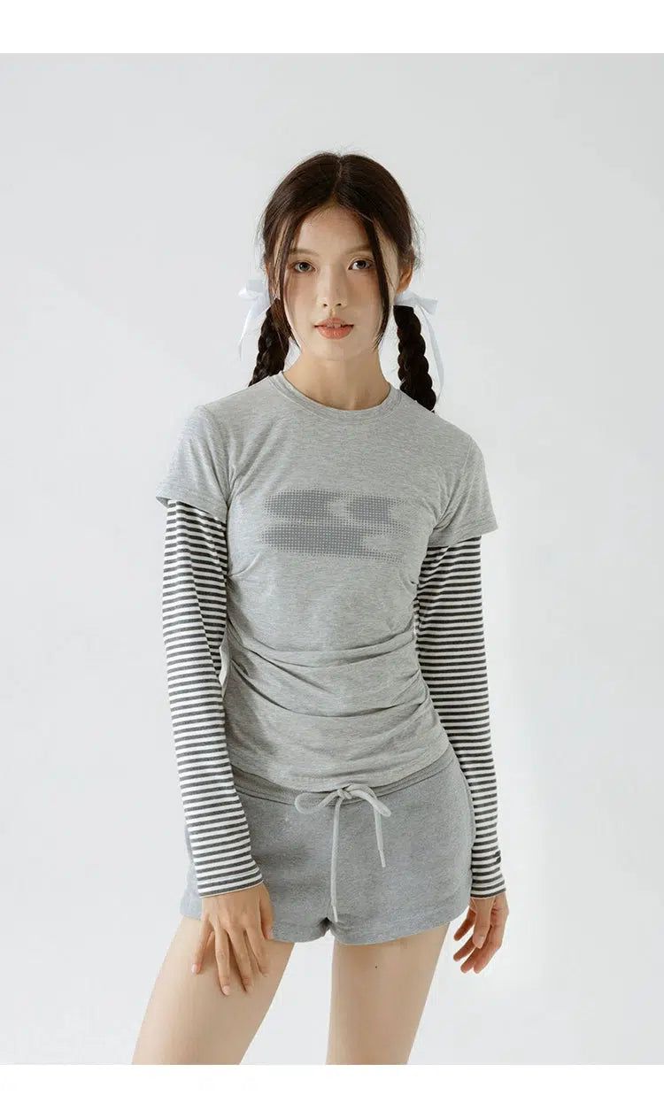 Half Tone Logo T-Shirt Korean Street Fashion T-Shirt By Crying Center Shop Online at OH Vault