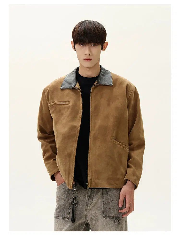 Thickened Suede Lapel Jacket Korean Street Fashion Jacket By A PUEE Shop Online at OH Vault