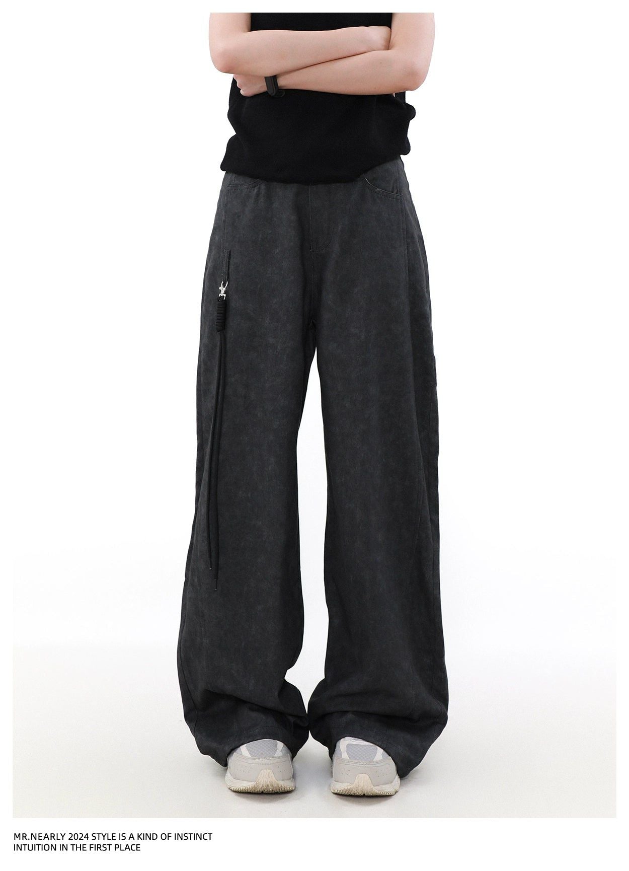 Tie-Dyed Straight Casual Pants Korean Street Fashion Pants By Mr Nearly Shop Online at OH Vault