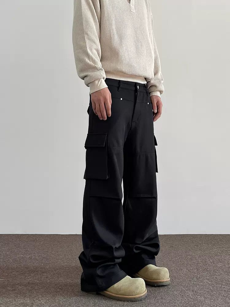 Versatile Multi-Pockets Cargo Pants Korean Street Fashion Pants By A PUEE Shop Online at OH Vault