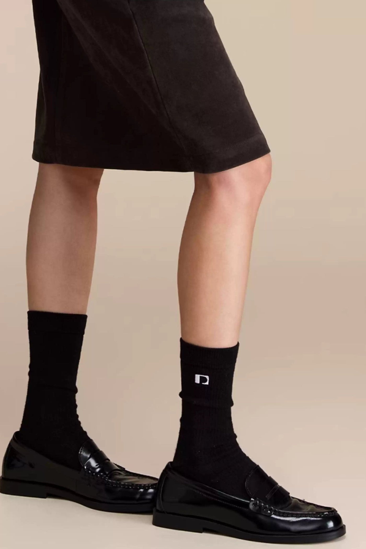 Stitched Minimal Logo Socks Korean Street Fashion Socks By Opicloth Shop Online at OH Vault