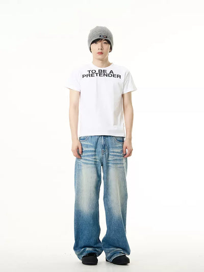 Fade and Whiskers Highlight Jeans Korean Street Fashion Jeans By 77Flight Shop Online at OH Vault