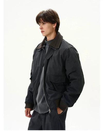 Heavy Double Lapel Zipped Jacket Korean Street Fashion Jacket By MaxDstr Shop Online at OH Vault