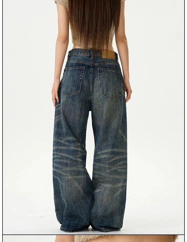 Cat Whisker Pattern Jeans Korean Street Fashion Jeans By 77Flight Shop Online at OH Vault