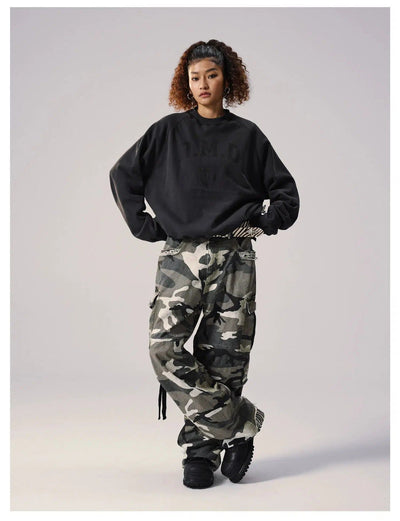 Distressed Camouflage Cargo Pants Korean Street Fashion Pants By Remedy Shop Online at OH Vault