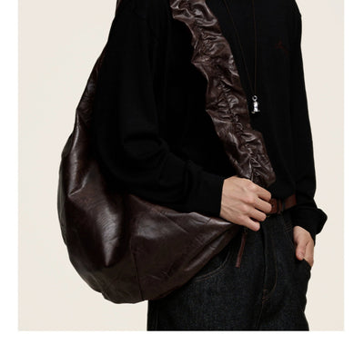 Vintage Shoulder PU Leather Bag Korean Street Fashion Bag By Opicloth Shop Online at OH Vault