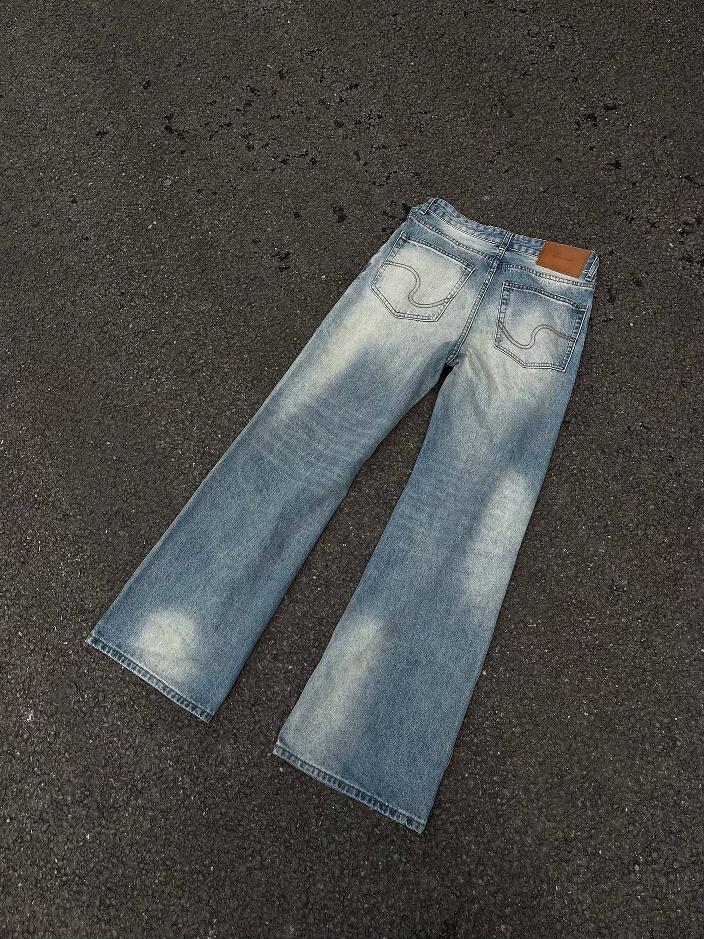 Ripple Washed & Faded Straight Jeans Korean Street Fashion Jeans By MaxDstr Shop Online at OH Vault