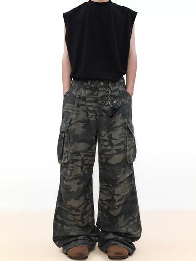 Loose Camouflage Cargo Style Jeans Korean Street Fashion Jeans By Mr Nearly Shop Online at OH Vault