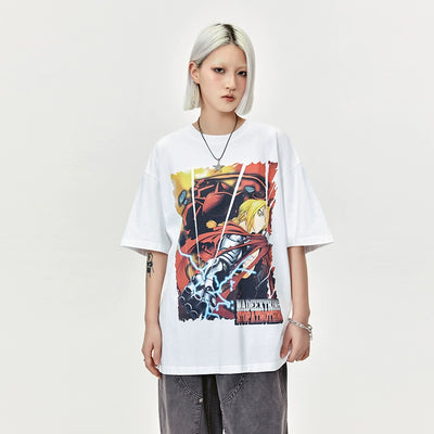 Anime Graphic Detail T-Shirt Korean Street Fashion T-Shirt By Made Extreme Shop Online at OH Vault