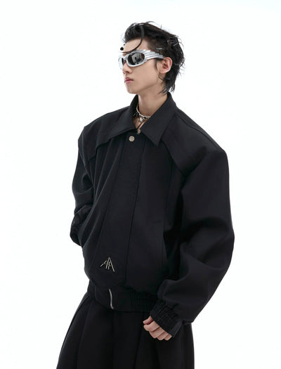 Mid Tie Style Zipped Jacket Korean Street Fashion Jacket By Argue Culture Shop Online at OH Vault