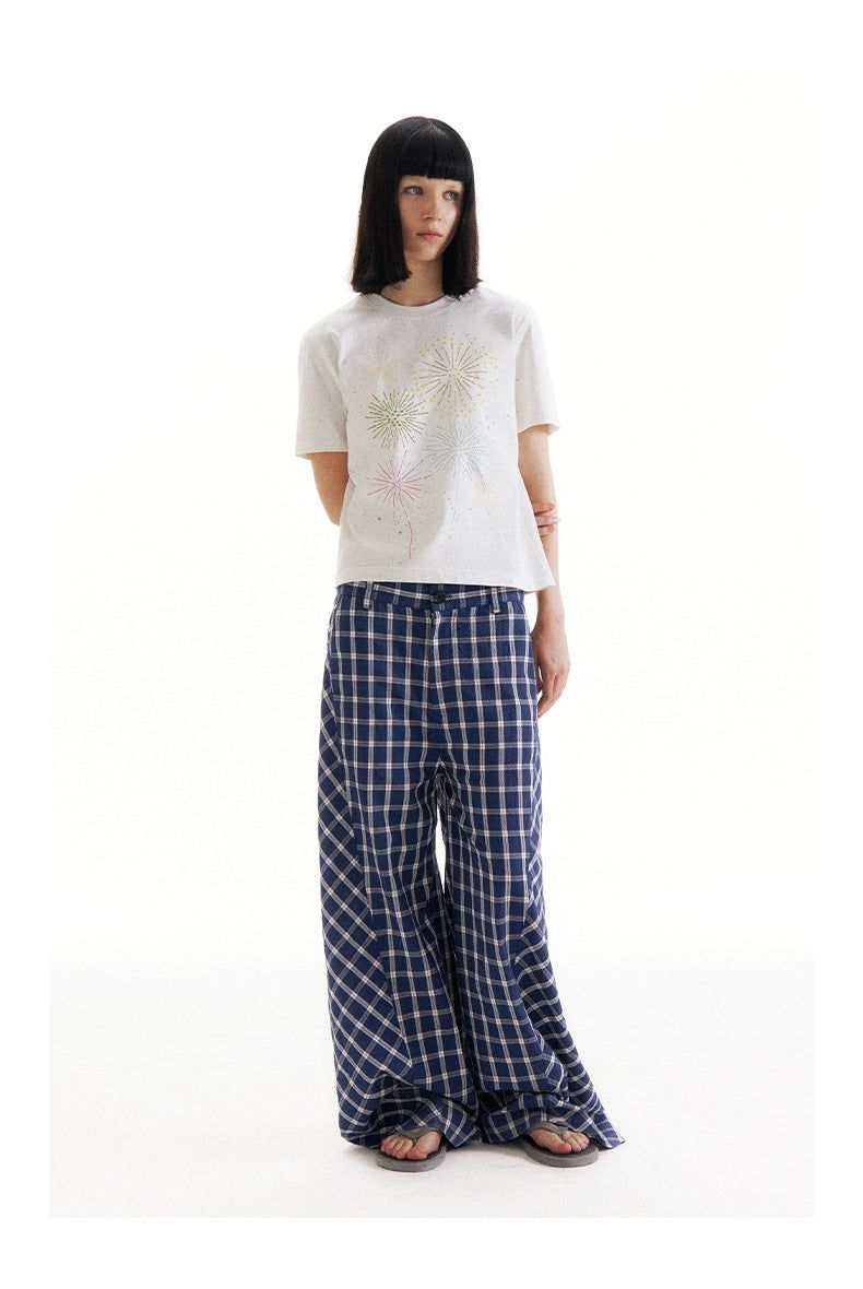 Oversized Fit Plaid Pattern Pants Korean Street Fashion Pants By Conp Conp Shop Online at OH Vault