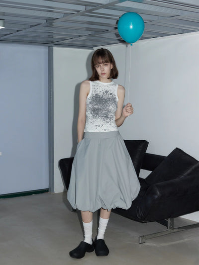 Minimal Balloon Skirt Korean Street Fashion Skirt By 49PERCENT Shop Online at OH Vault