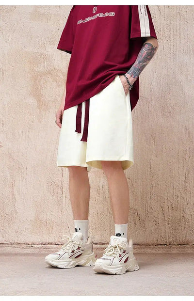 Contrast Drawstring Casual Shorts Korean Street Fashion Shorts By BE Just Hug Shop Online at OH Vault