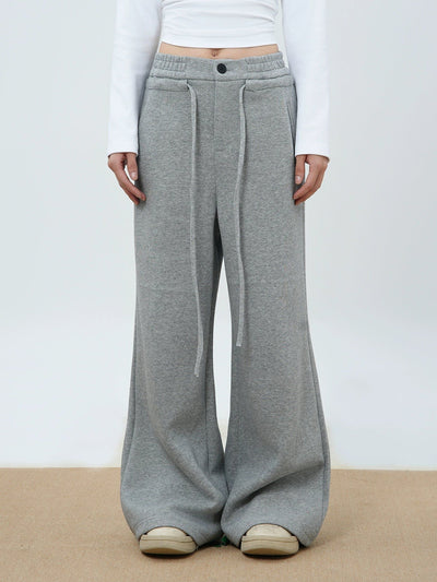 Drawstring Comfty Wide Leg Sweatpants Korean Street Fashion Pants By Jump Next Shop Online at OH Vault