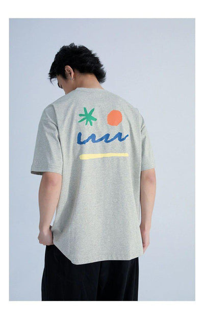 Simple Doodle Print T-Shirt Korean Street Fashion T-Shirt By Mentmate Shop Online at OH Vault