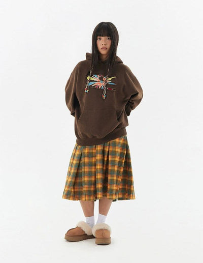 Casual Plaid Pleated Skirt Korean Street Fashion Skirt By Crying Center Shop Online at OH Vault