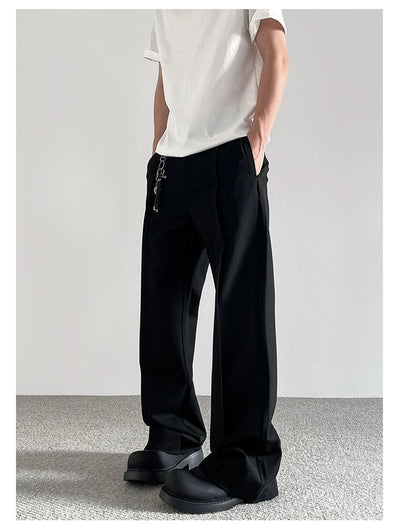 Fold Pleats Tailored Trousers Korean Street Fashion Trousers By A PUEE Shop Online at OH Vault