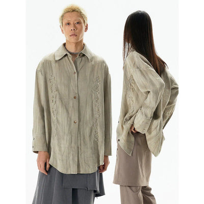 Vintage Buttoned Relaxed Shirt Korean Street Fashion Shirt By Apriority Shop Online at OH Vault