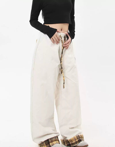 Plaid Garter and Splice Pants Korean Street Fashion Pants By Blacklists Shop Online at OH Vault