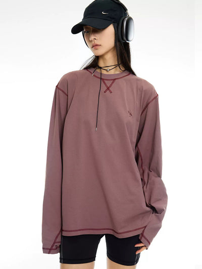 Minimal Basic Long Sleeve T-Shirt Korean Street Fashion T-Shirt By Roaring Wild Shop Online at OH Vault