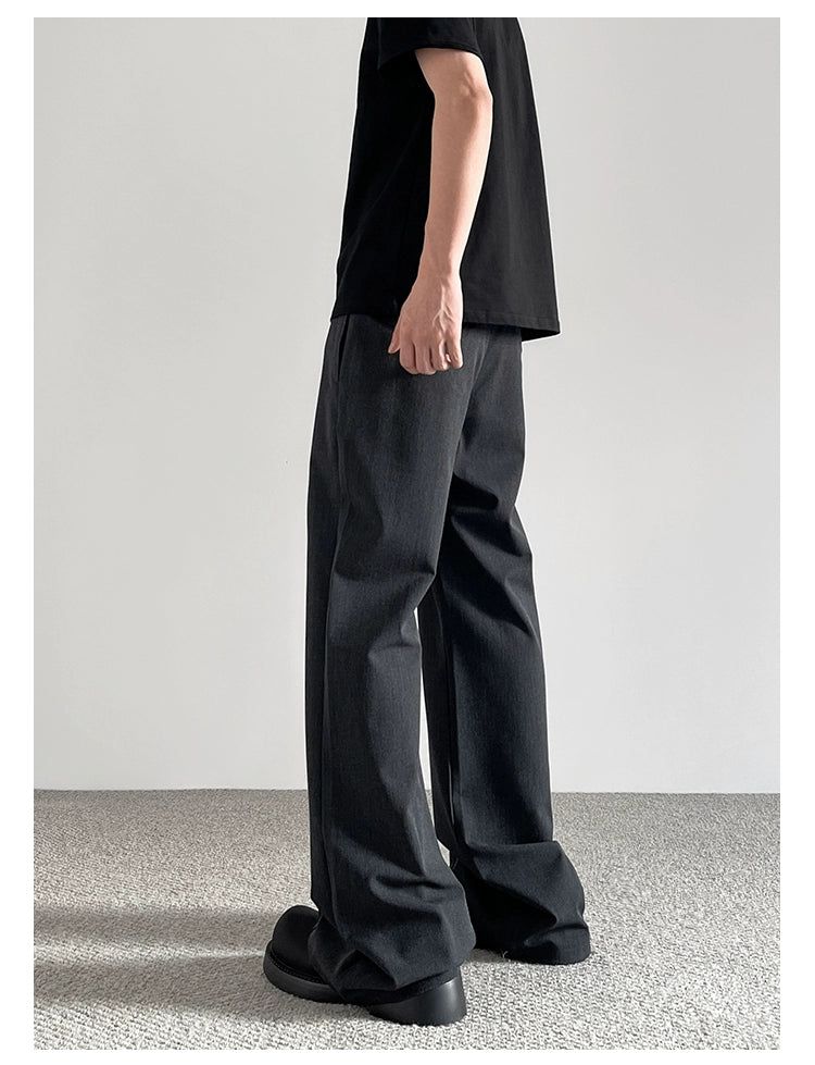 Fold Pleats Tailored Trousers Korean Street Fashion Trousers By A PUEE Shop Online at OH Vault