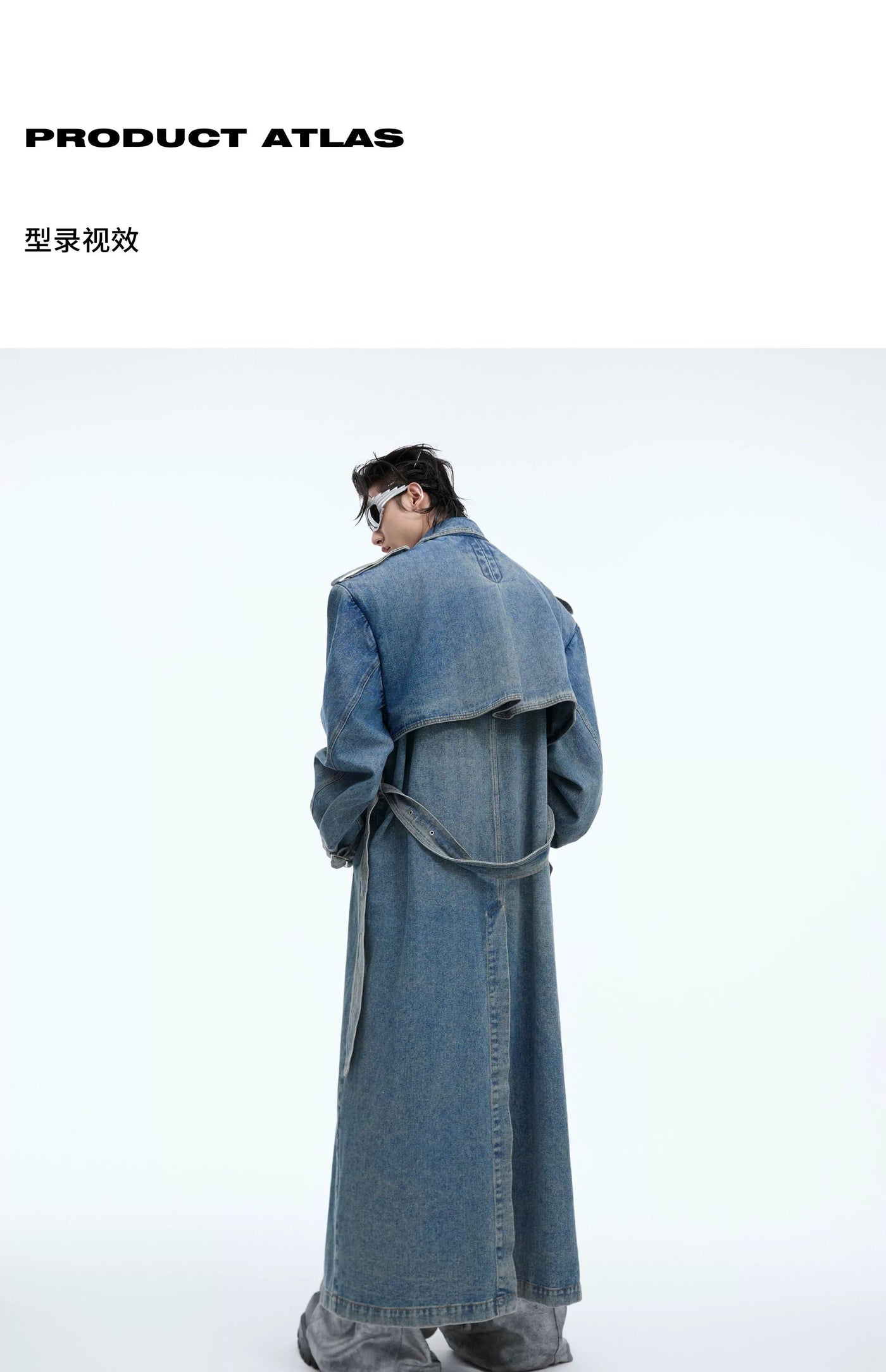 Structured & Washed Denim Trench Coat Korean Street Fashion Long Coat By Argue Culture Shop Online at OH Vault