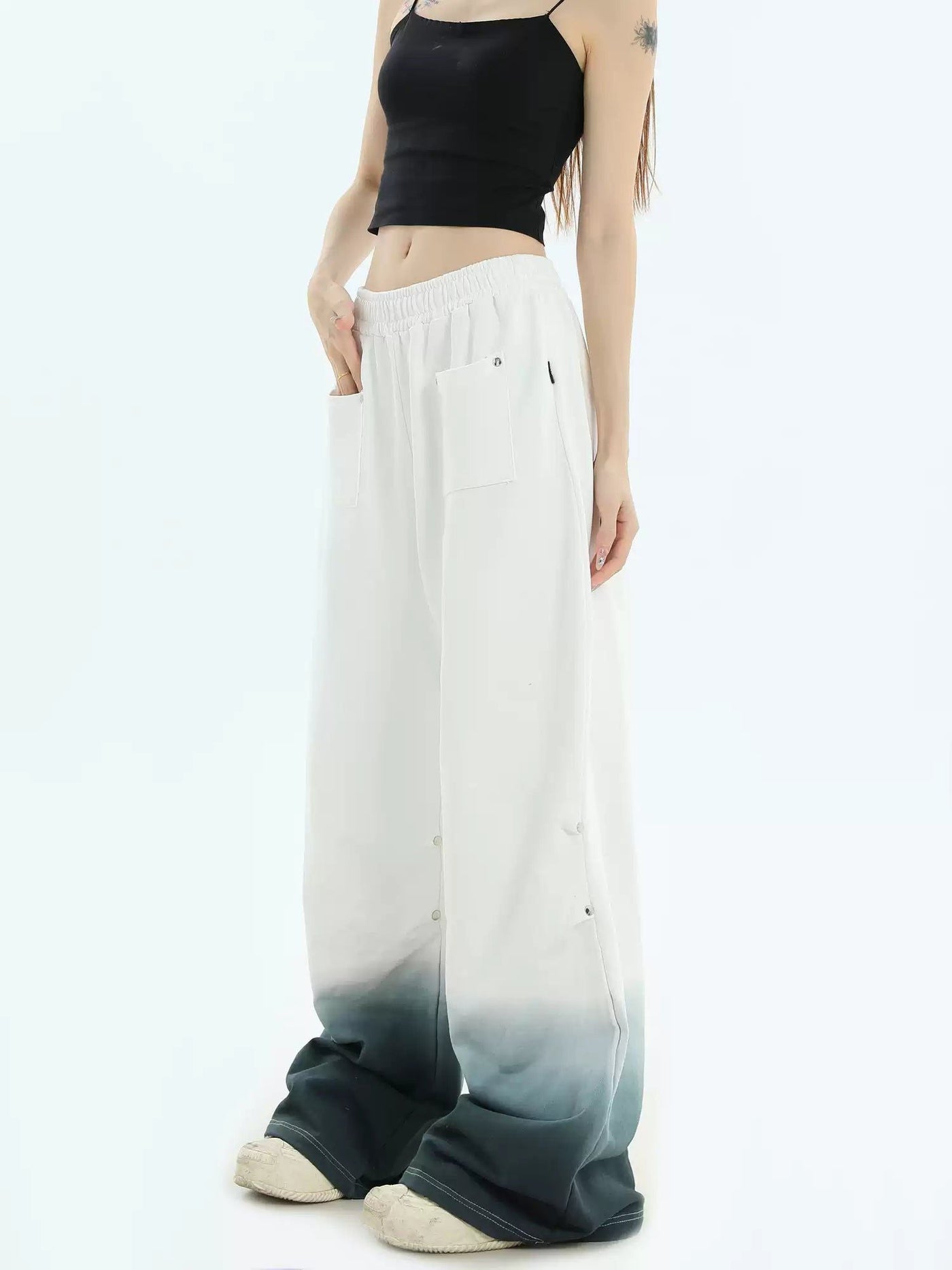 Faded End Front Pocket Pants Korean Street Fashion Pants By INS Korea Shop Online at OH Vault