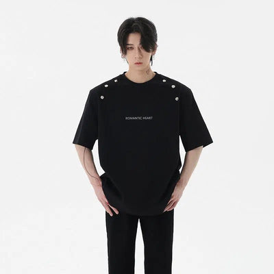 Romantic Heart Minimal Text T-Shirt Korean Street Fashion T-Shirt By HARH Shop Online at OH Vault