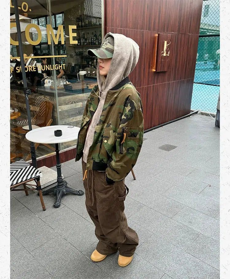 Logo Camouflage Jacket Korean Street Fashion Jacket By Made Extreme Shop Online at OH Vault