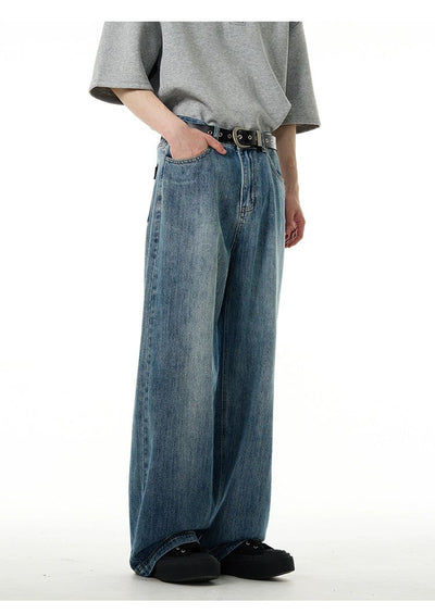 Acid Washed Baggy Jeans Korean Street Fashion Jeans By 77Flight Shop Online at OH Vault