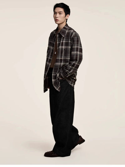 Vintage Plaid Versatile Shirt Korean Street Fashion Shirt By Opicloth Shop Online at OH Vault