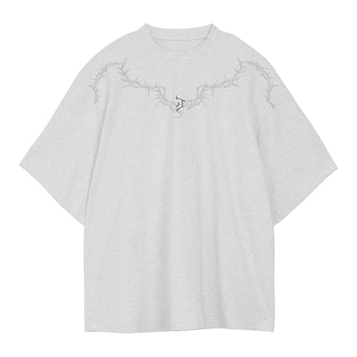 Thorn Outline Detail T-Shirt Korean Street Fashion T-Shirt By JHYQ Shop Online at OH Vault