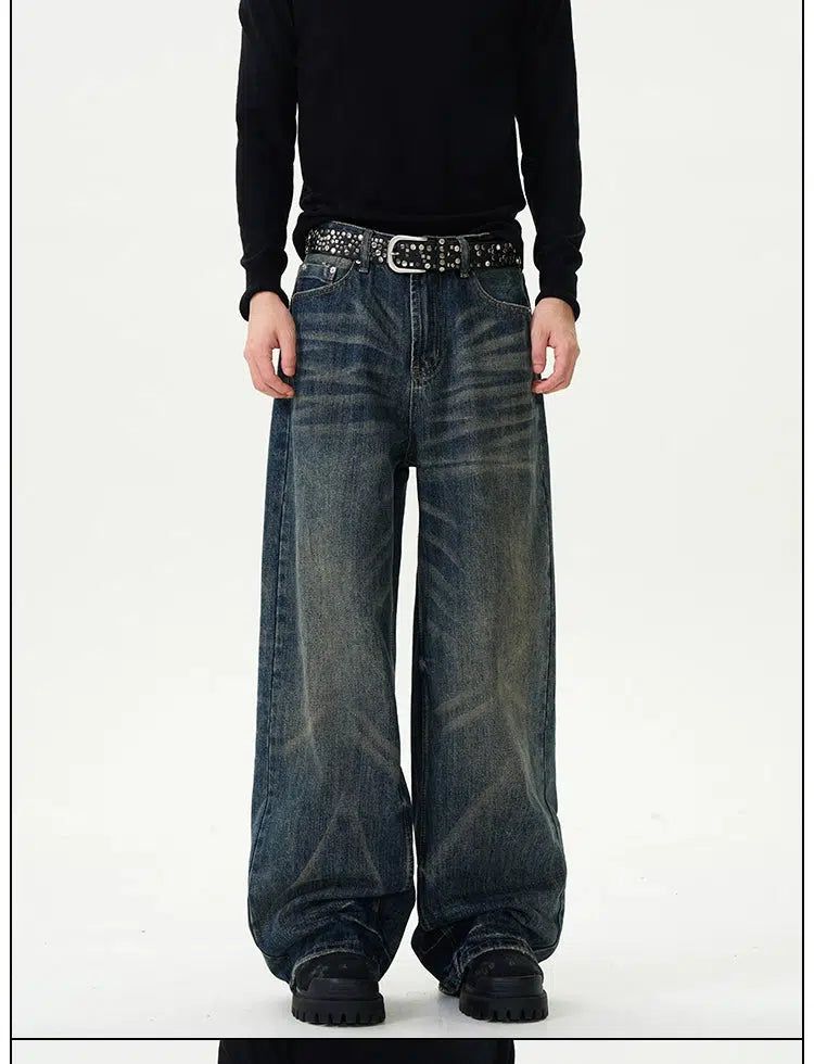 Cat Whisker Pattern Jeans Korean Street Fashion Jeans By 77Flight Shop Online at OH Vault