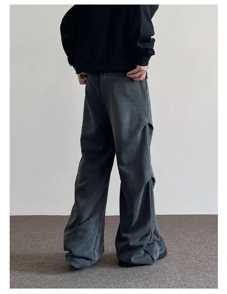 Drawcord Pleats Clean Fit Sweatpants Korean Street Fashion Pants By A PUEE Shop Online at OH Vault