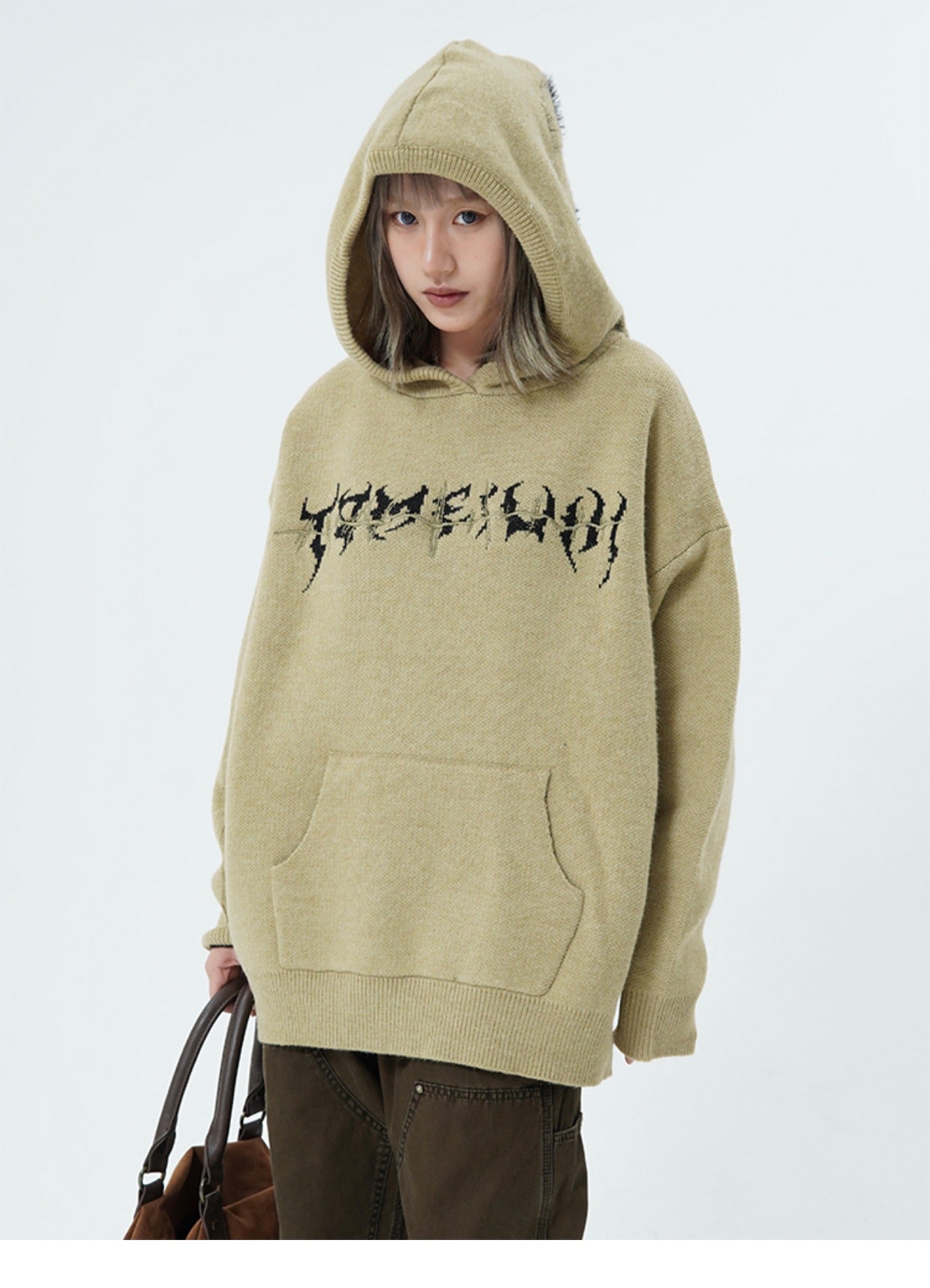 Centipede Knit Hoodie Korean Street Fashion Hoodie By 77Flight Shop Online at OH Vault